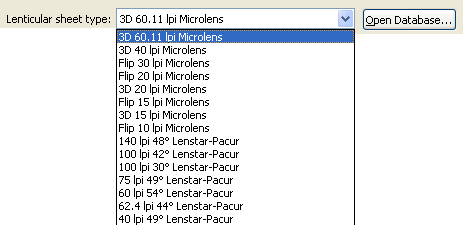 Lenticular Sheet in different LPI